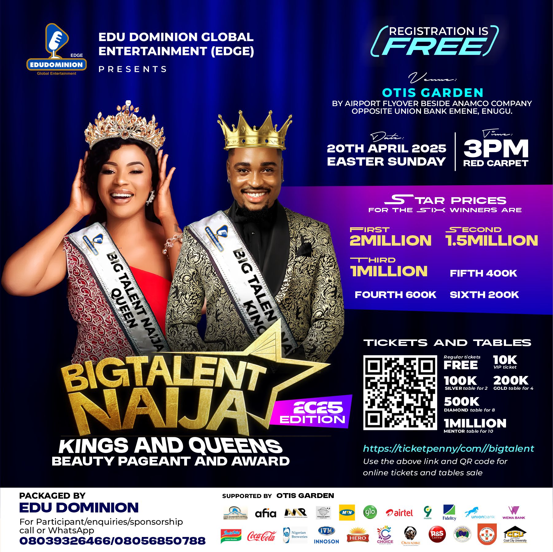 Big Talent Naija King & Queen Beauty Pageant and Award
